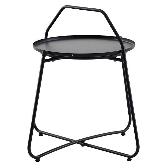 Round garden side table