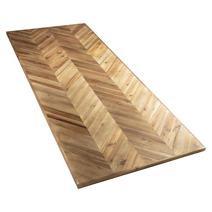 Solid herringbone wood panel