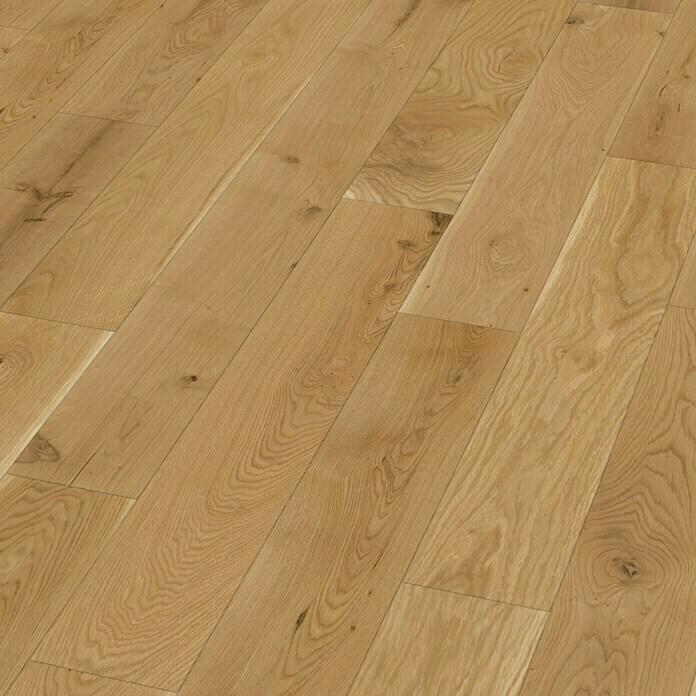 Solid oak floorboards, transparent oiled