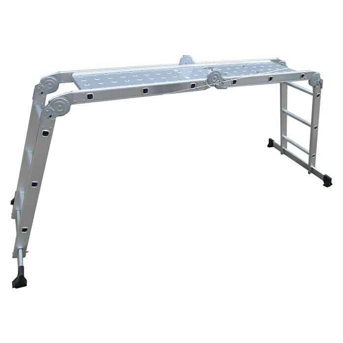Articulated ladder with platform