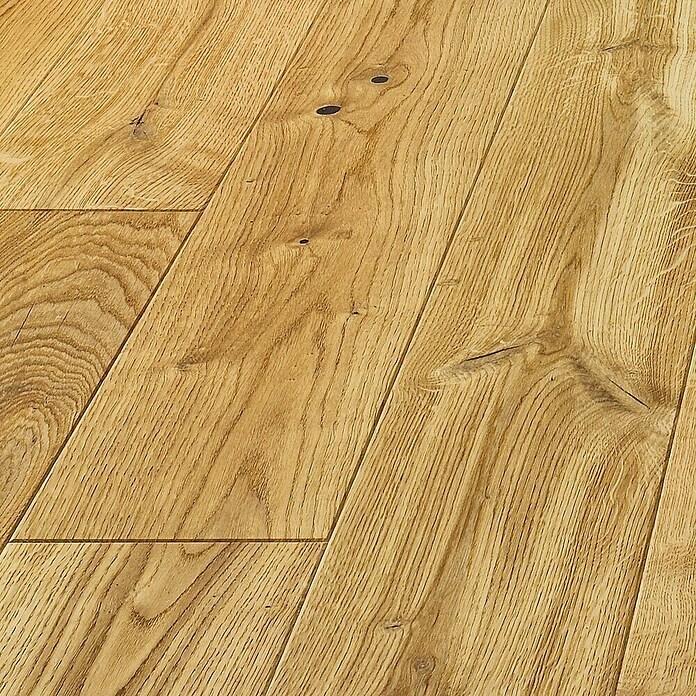 Finished oak parquet matt lacquered